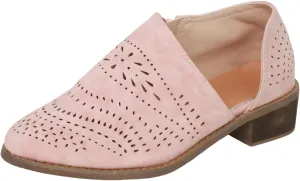 Ankle Boots for Women Women's Perforated Chunky Block Low Heel Shoes Office Dress Casual Fashion Booties with Pointed Toe