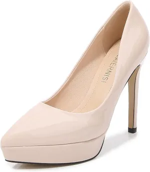 bbruriy Women's Patent Leather High Heels Sexy Pointed Closed Toe Shoes Stilettos Slip on for Dress Wedding Party Prom