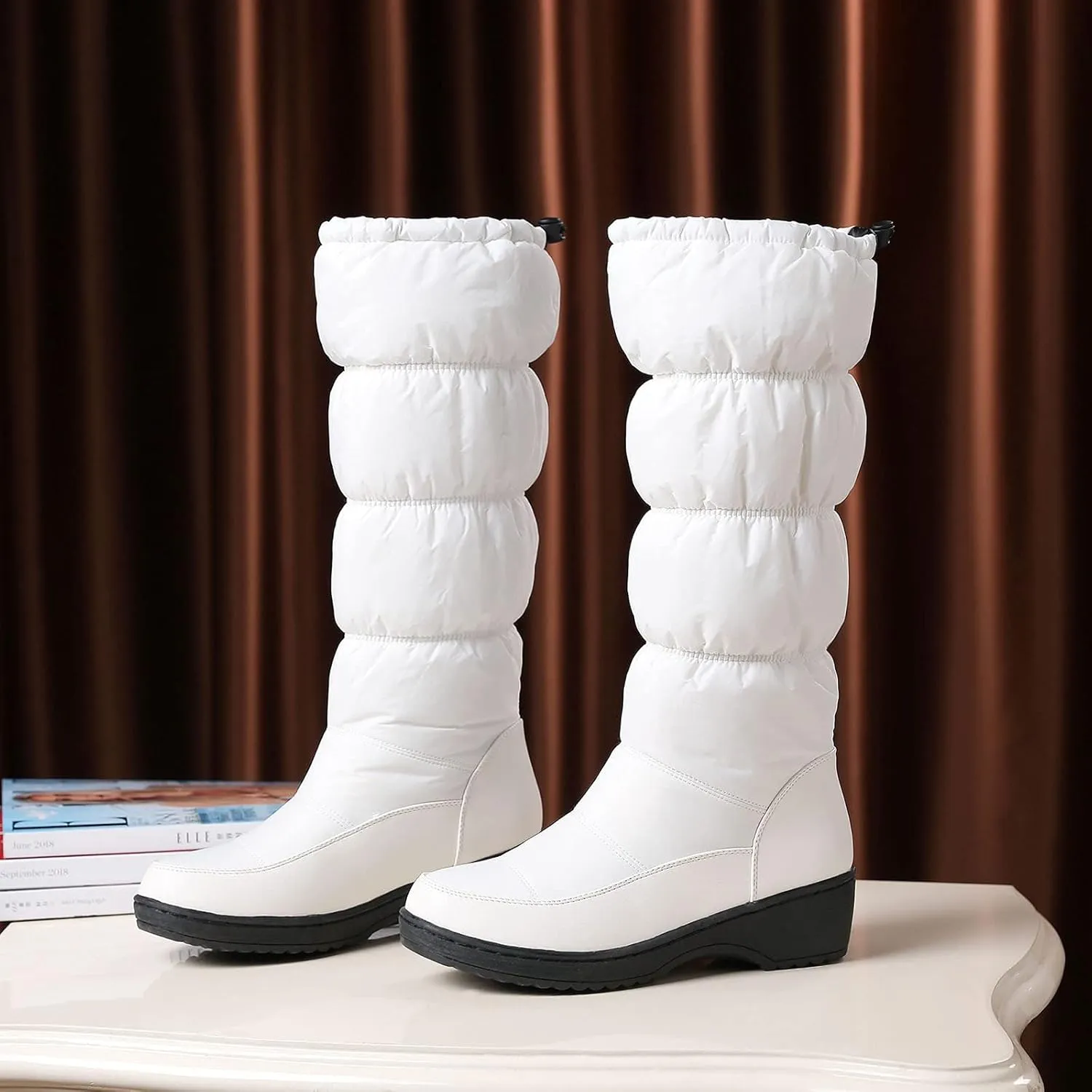 Bcshiye Womens Warm Boots Winter Anti-skid Ankle Snow Boots Thickening Waterproof Fur Booties Outdoor Shoes for Women
