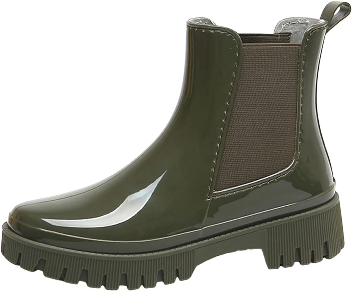 Cathalem Ankle Rain Boots for Women Waterproof Chelsea Rain Boots Rubber Boots Short Boots Anti Slip Lightweight Work Booties