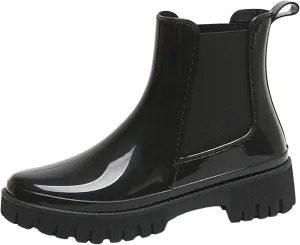 Cathalem Ankle Rain Boots for Women Waterproof Chelsea Rain Boots Rubber Boots Short Boots Anti Slip Lightweight Work Booties