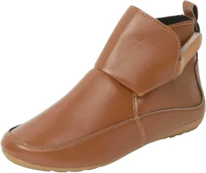 Cathalem Booties for Women, 2024 New Arch Support Booties Side Zip-up Vintage Leather Damping Shoes Flat Heel Booties