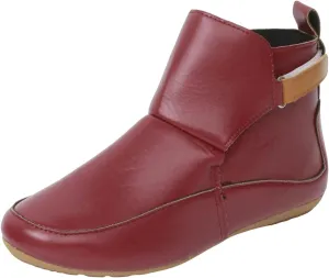 Cathalem Booties for Women 2024,Arch Support Booties Side Zip-up Vintage Leather Damping Shoes Flat Heel Booties