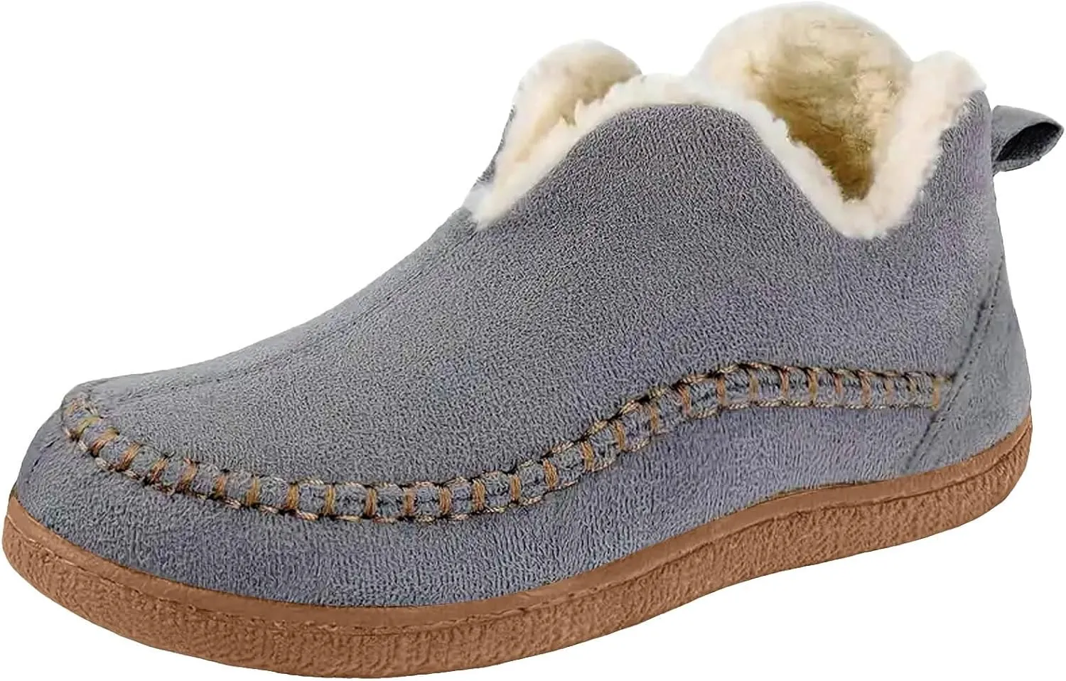 Cathalem Snow Boots for Women Winter Warm Booties Fur Lined Anti-Slip Ankle Boots Outdoor Slip On Booties Comfortable Warm Shoes