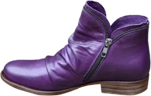 Cowboy Boots for Women Womens Western Vintage Casual Shoes Chunky Heel Fall Dress Short Boots Cowgirl Ankle Suede Zipper Booties
