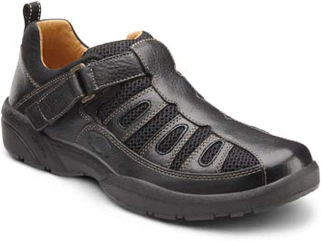 Dr. Comfort Fisherman Men's Therapeutic Diabetic Extra Depth Sandal: Black 9.5 X-Wide (3E/4E)