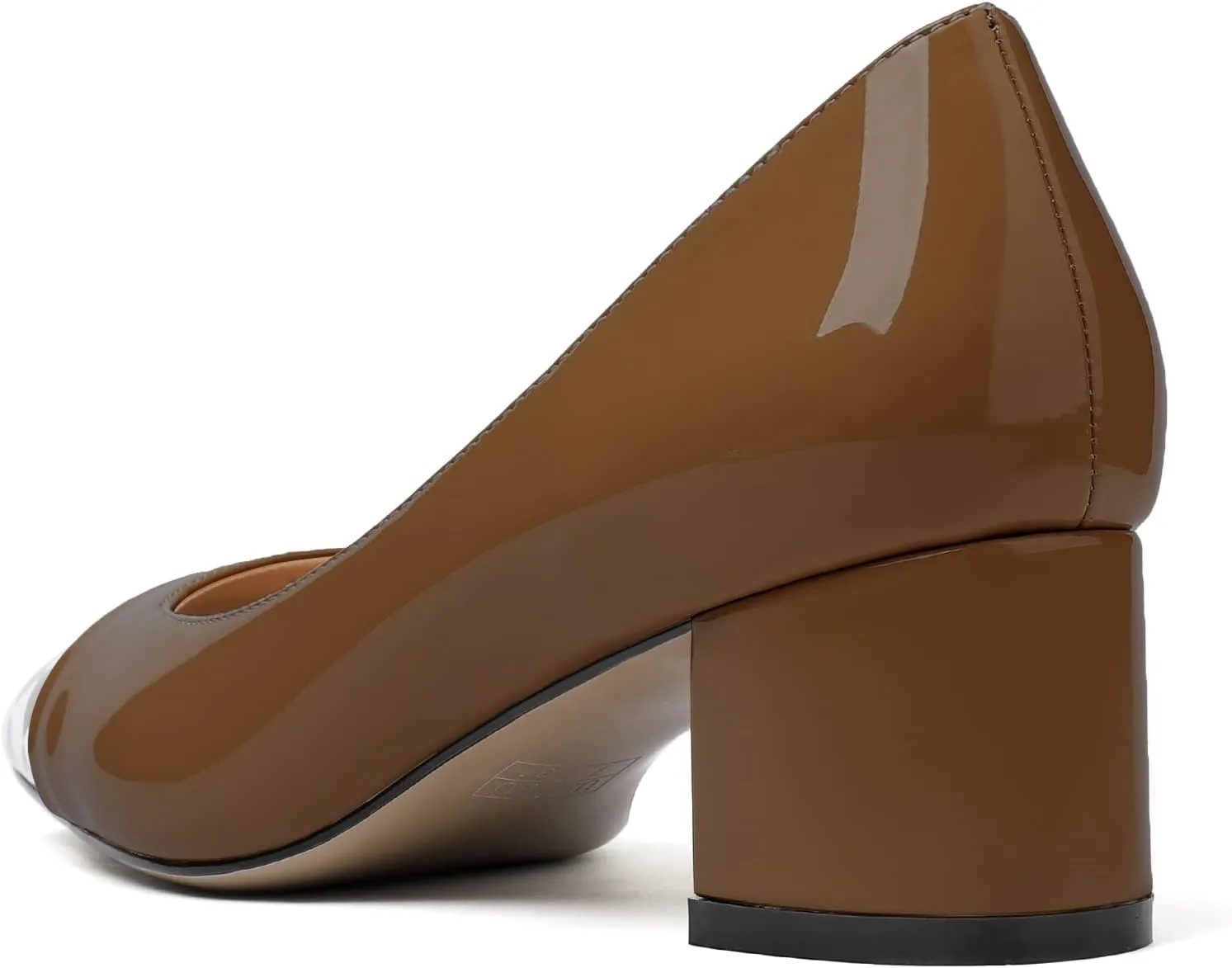 Eldof Women's Low Heels, Square Toe Slip On Heels, Block Heel Pumps, Comfortable 2 Inches Shoes for Dress Party Wedding