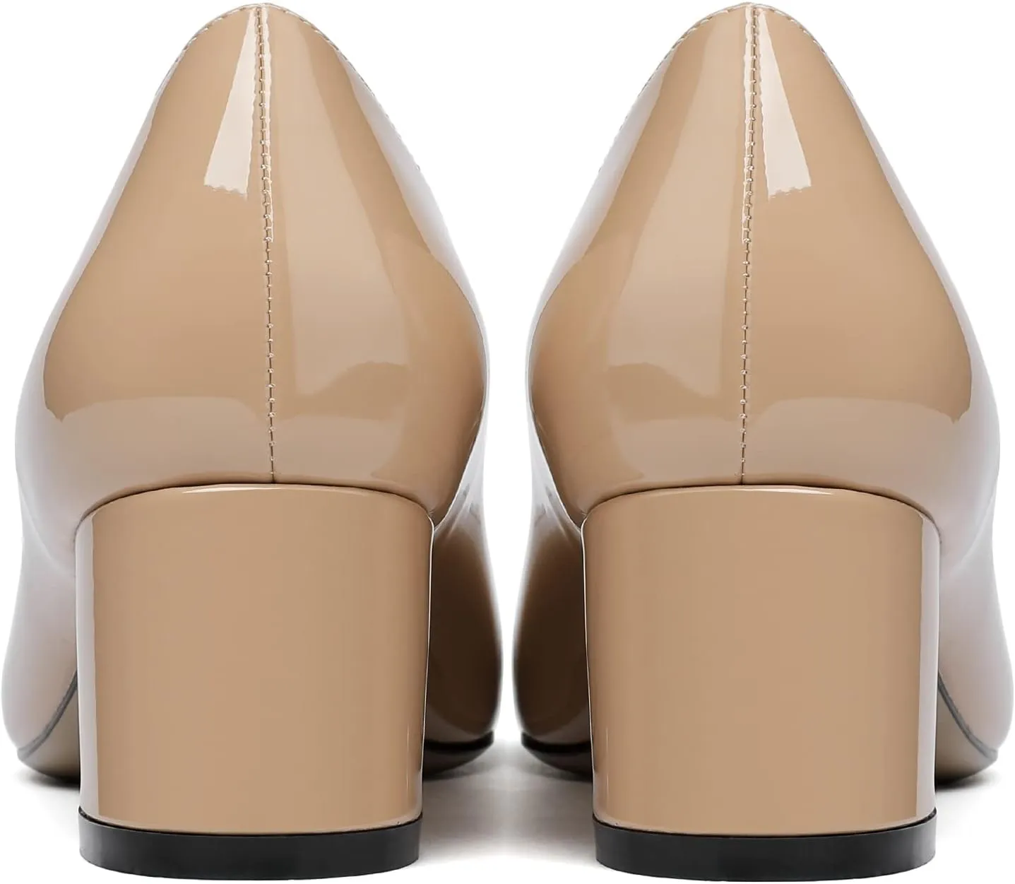 Eldof Women's Low Heels, Square Toe Slip On Heels, Block Heel Pumps, Comfortable 2 Inches Shoes for Dress Party Wedding