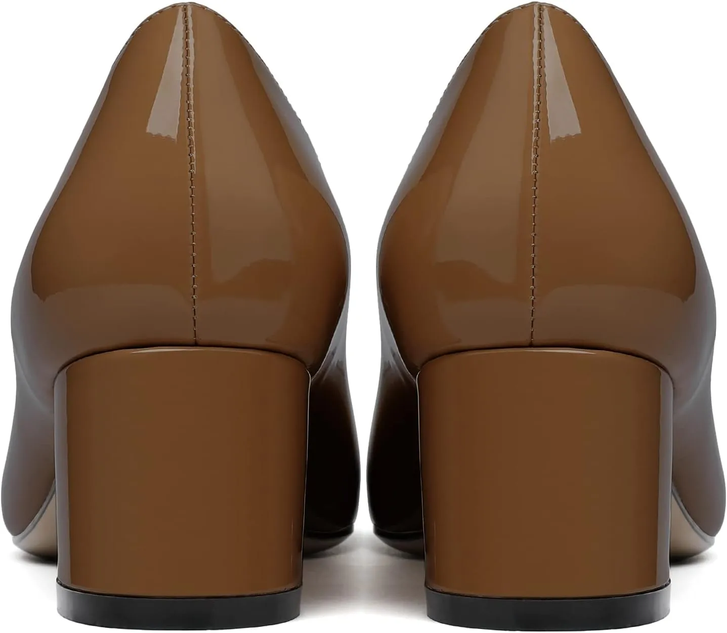 Eldof Women's Low Heels, Square Toe Slip On Heels, Block Heel Pumps, Comfortable 2 Inches Shoes for Dress Party Wedding
