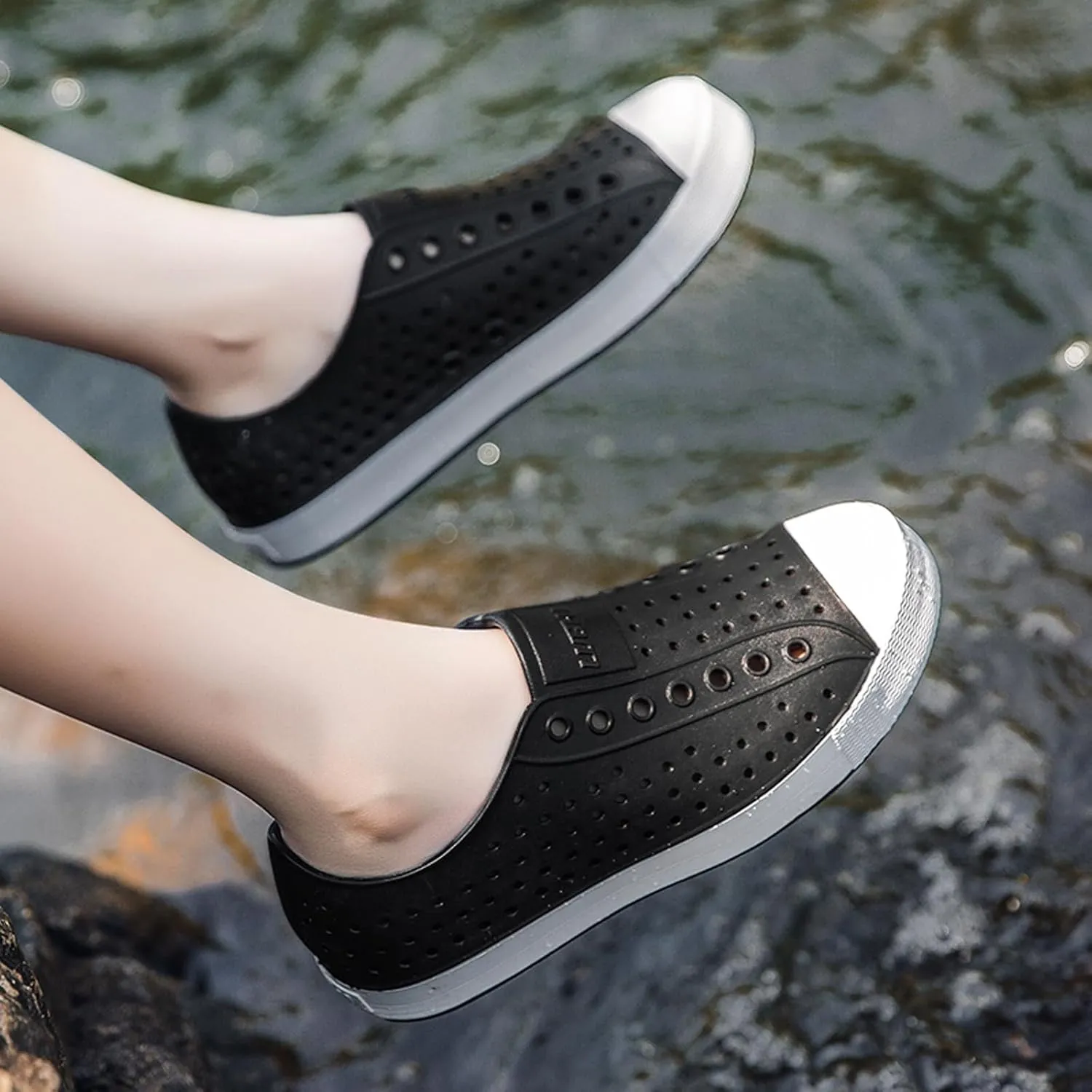 FLIOZY Waterproof Garden Clogs for Men and Women - Lightweight Breathable EVA Slip-On Shoes - Comfortable Non-Slip Casual Footwear for Outdoor, Beach, Everyday Wear