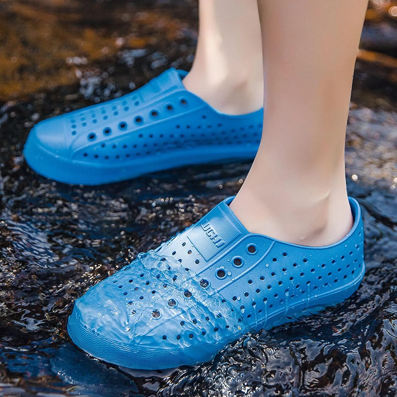 FLIOZY Waterproof Garden Clogs for Men and Women - Lightweight Breathable EVA Slip-On Shoes - Comfortable Non-Slip Casual Footwear for Outdoor, Beach, Everyday Wear