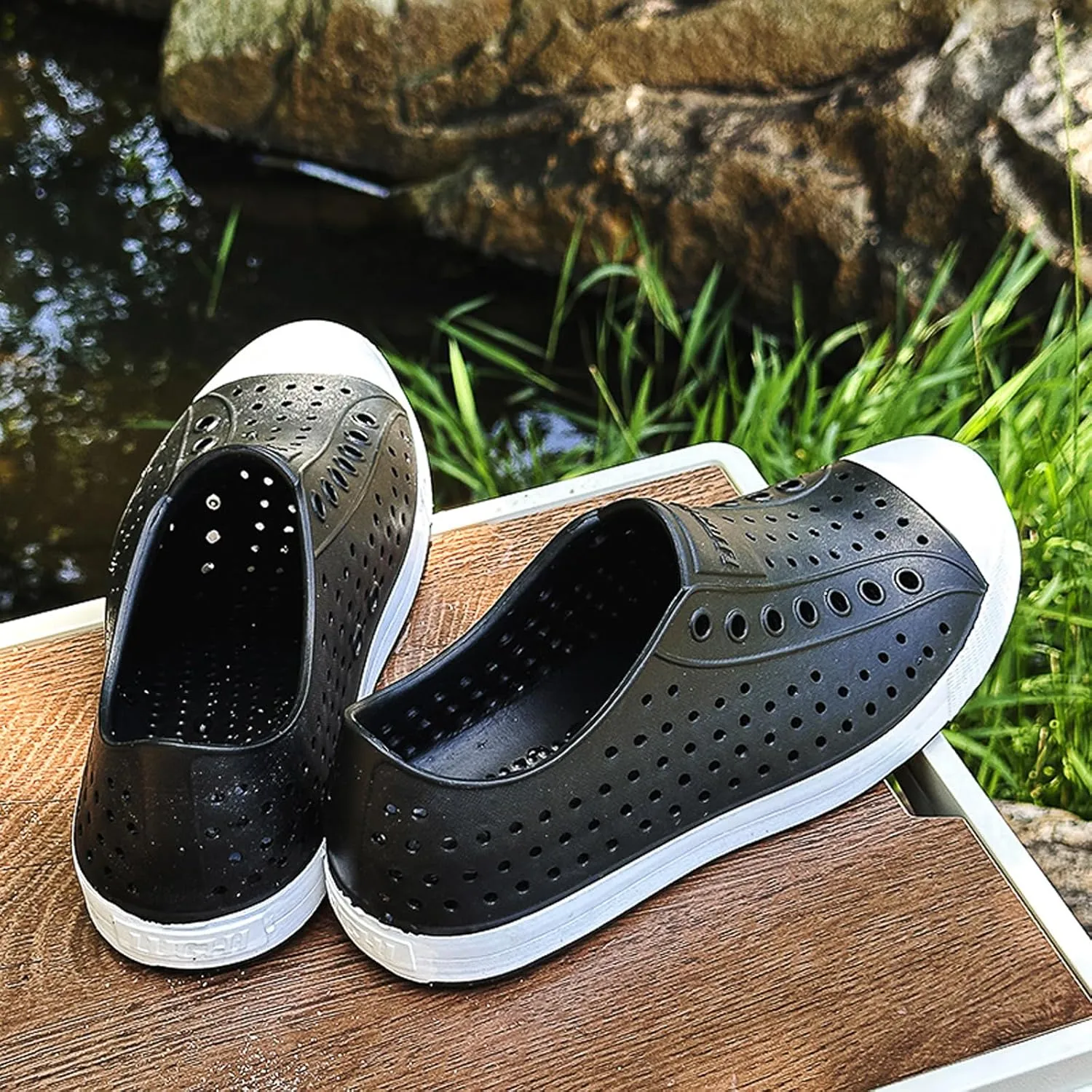 FLIOZY Waterproof Garden Clogs for Men and Women - Lightweight Breathable EVA Slip-On Shoes - Comfortable Non-Slip Casual Footwear for Outdoor, Beach, Everyday Wear