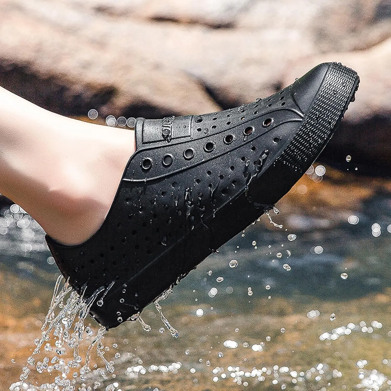 FLIOZY Waterproof Garden Clogs for Men and Women - Lightweight Breathable EVA Slip-On Shoes - Comfortable Non-Slip Casual Footwear for Outdoor, Beach, Everyday Wear