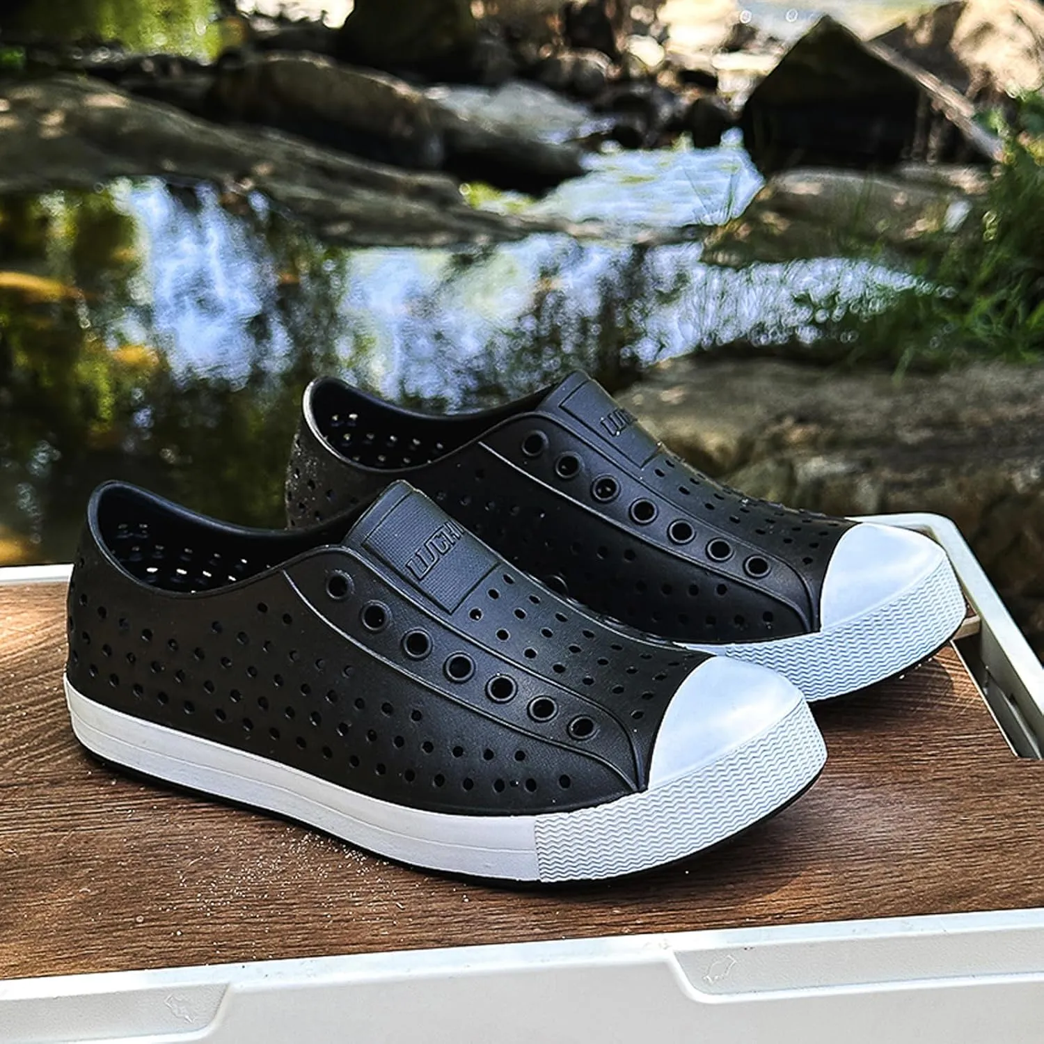 FLIOZY Waterproof Garden Clogs for Men and Women - Lightweight Breathable EVA Slip-On Shoes - Comfortable Non-Slip Casual Footwear for Outdoor, Beach, Everyday Wear