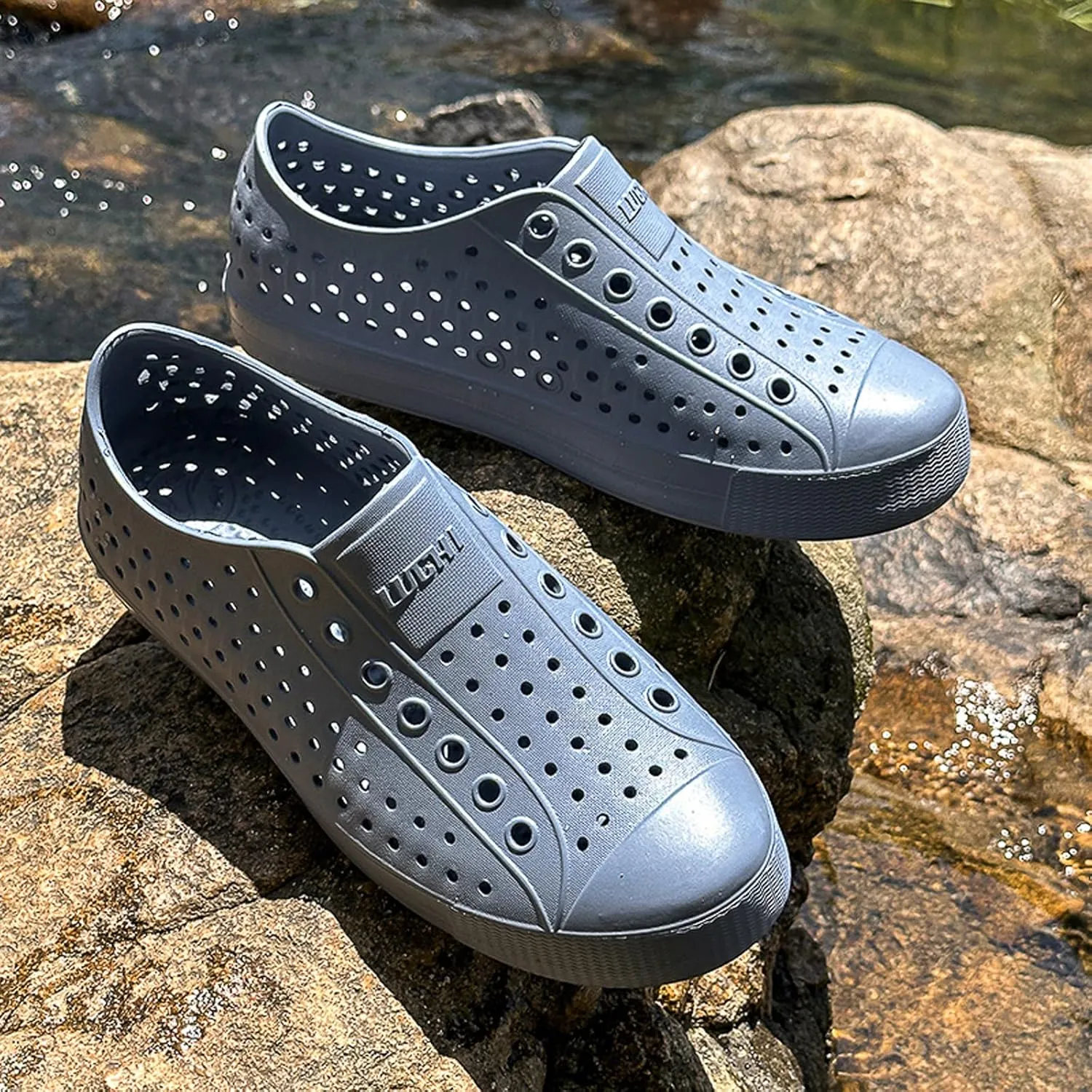 FLIOZY Waterproof Garden Clogs for Men and Women - Lightweight Breathable EVA Slip-On Shoes - Comfortable Non-Slip Casual Footwear for Outdoor, Beach, Everyday Wear