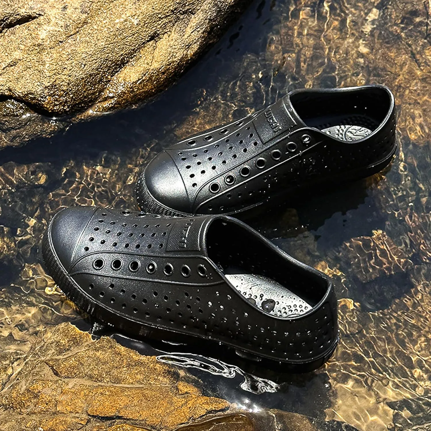 FLIOZY Waterproof Garden Clogs for Men and Women - Lightweight Breathable EVA Slip-On Shoes - Comfortable Non-Slip Casual Footwear for Outdoor, Beach, Everyday Wear