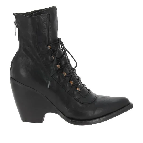 Forte W22-8306 Nero Black Lace-Up Boots