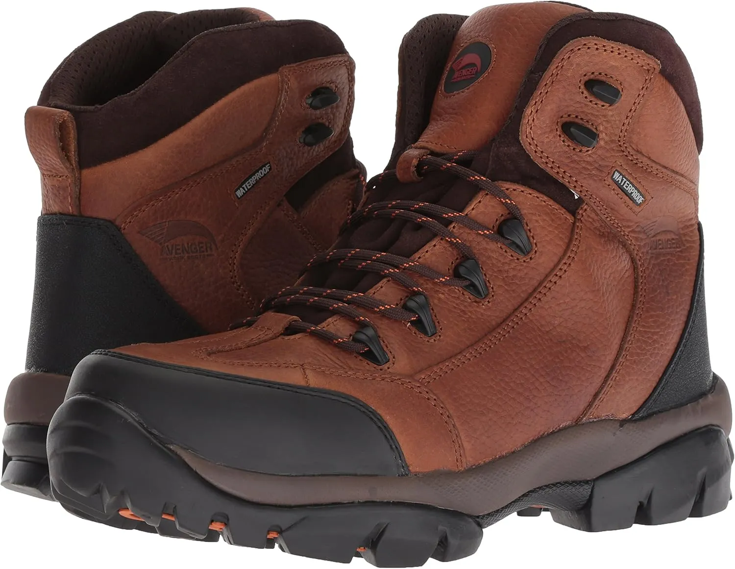 FSI AVENGER Men's 6" Leather Waterproof Comp Toe No Exposed Metal EH Work Boot