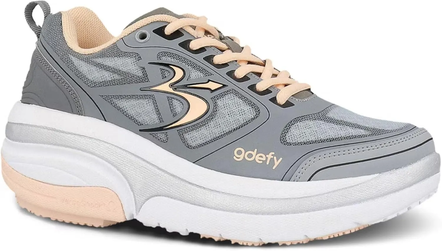 G-DEFY ION Womens Orthopedic Walking Shoe | VersoShock Technology for Pain Associated with Prolonged Standing or Walking | Arch Support | Diabetic Shoes | Wide Shoes | Free Custom Orthotic