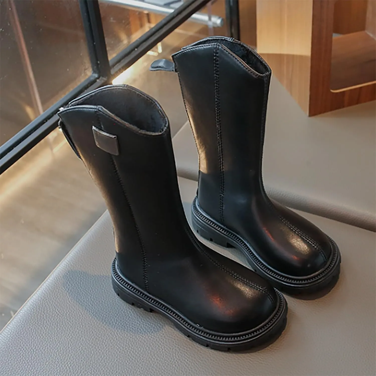 Girls' Knee High Boots Kids Girls Fall Boots Winter Tall Boot Dress Shoes Mid-Calf Flat Heels Riding Boots