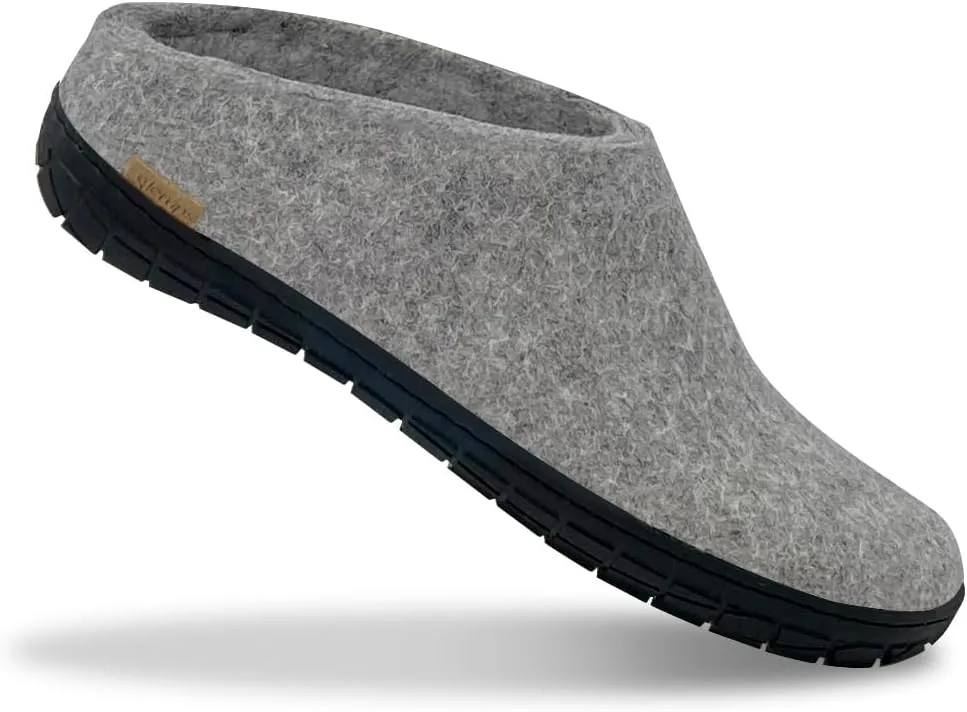 Glerups 100% high quality wool mix Slipper with rubber sole - Unisex Slip-on
