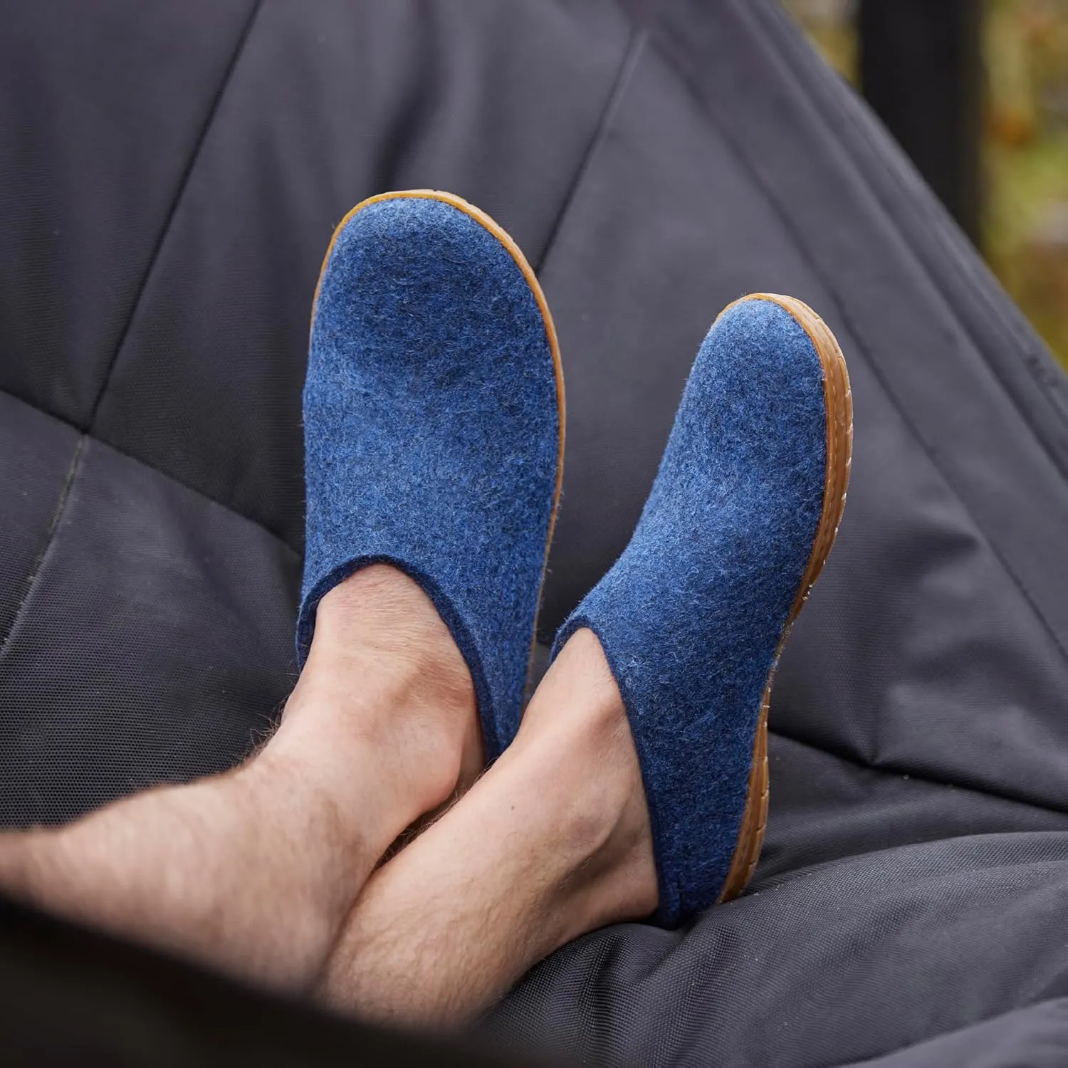 Glerups 100% high quality wool mix Slipper with rubber sole - Unisex Slip-on