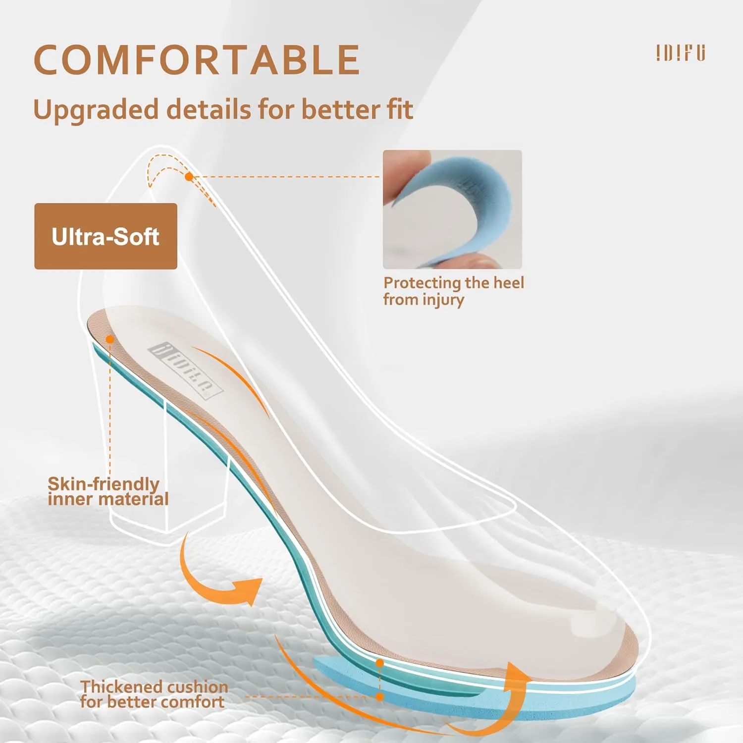 IDIFU Women's Sherry Dress Low Block Chunky Heels Pumps Closed Round Toe Shoes for Wedding Office Evening