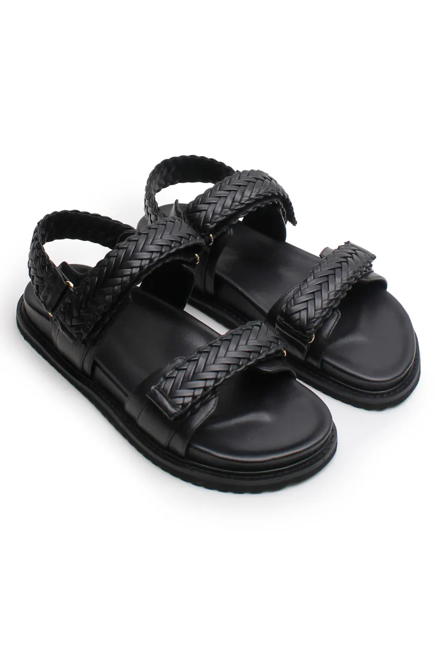 Isla Braided Sandal Black