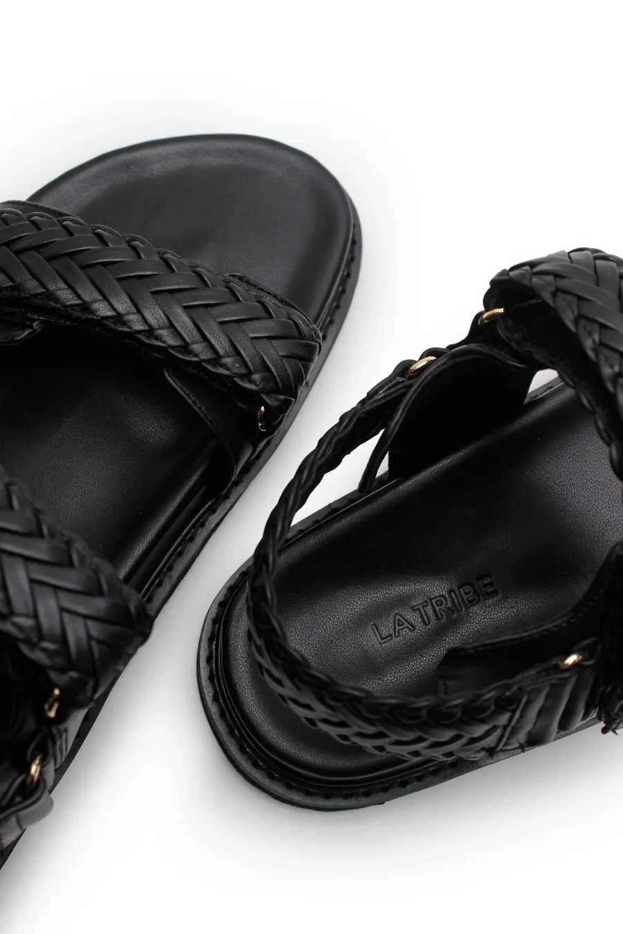 Isla Braided Sandal Black