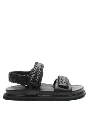 Isla Braided Sandal Black