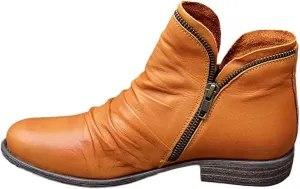 Ladmiple Boots For Women Ankle Booties Comfortable Walking Fashion Combat Boots Cowboy Cowgirl Western Short Booties