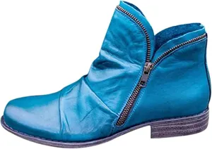 Ladmiple Boots For Women Ankle Booties Comfortable Walking Fashion Combat Boots Cowboy Cowgirl Western Short Booties