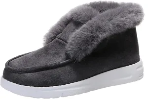 Ladmiple Winter Boots For Women Warm Snow Boots Winter Shoes with Fur Lined Slip On Comfortable Outdoor Ankle Booties
