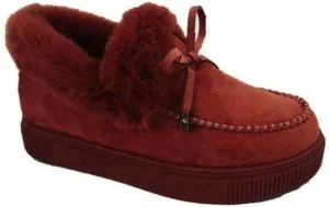 Ladmiple Winter Boots For Women Wide Width Snow Boots Warm Ankle Booties Comfort Slip On Outdoor Fur Lined Walking Shoes