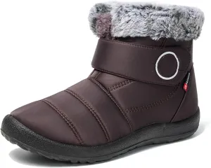Lausiuoe Snow Boots For Women Waterproof Insulated Wide Width Winter Ankle Booties Warm Fur Lined Outdoor Walking Shoes