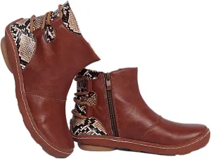 Lausiuoe Womens Boots Ankle Low Heel Pump Ankle Boots Chunky Block Slip on Cutout Closed Toe Stacked Heel Booties Shoes
