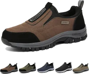 Men's Comfortable Waterproof Orthopedic Walking Shoes Hiking Shoes,Slip on Outdoor Non-Slip Shoes Casual Trail Shoes