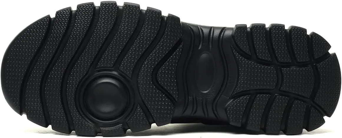 Men's mid-top safety boots women's construction site protection boots steel toe anti-smash anti-throw lightweight work boots