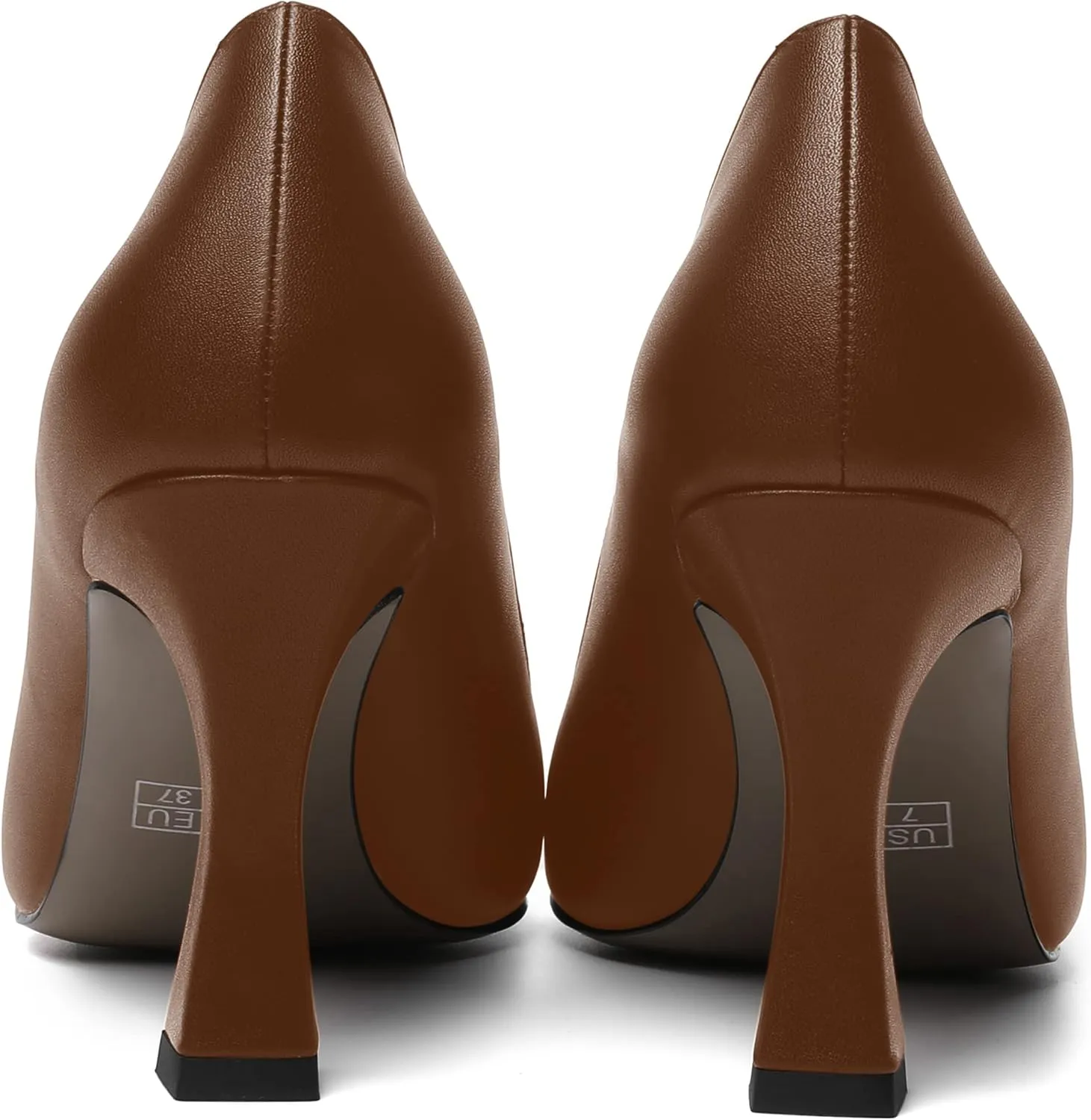 MOVINSTEPS Womens Slip On Pointed Toe Matte Sexy Wedding Spool High Heel Pumps Shoes 3.3 Inch