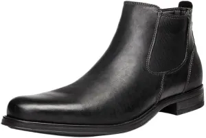 New Mens Chelsea Boot Round Burnished Toe Elastic Bandage Genuine Leather with Zipper Slip On Anti-slip Non Waterproof Wearable Classic Dress Slip On