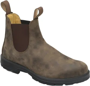 New Men's Chelsea Boots PU Elastic Sided Slip On Anti-slip Non Waterproof Wearable Dress Slip On