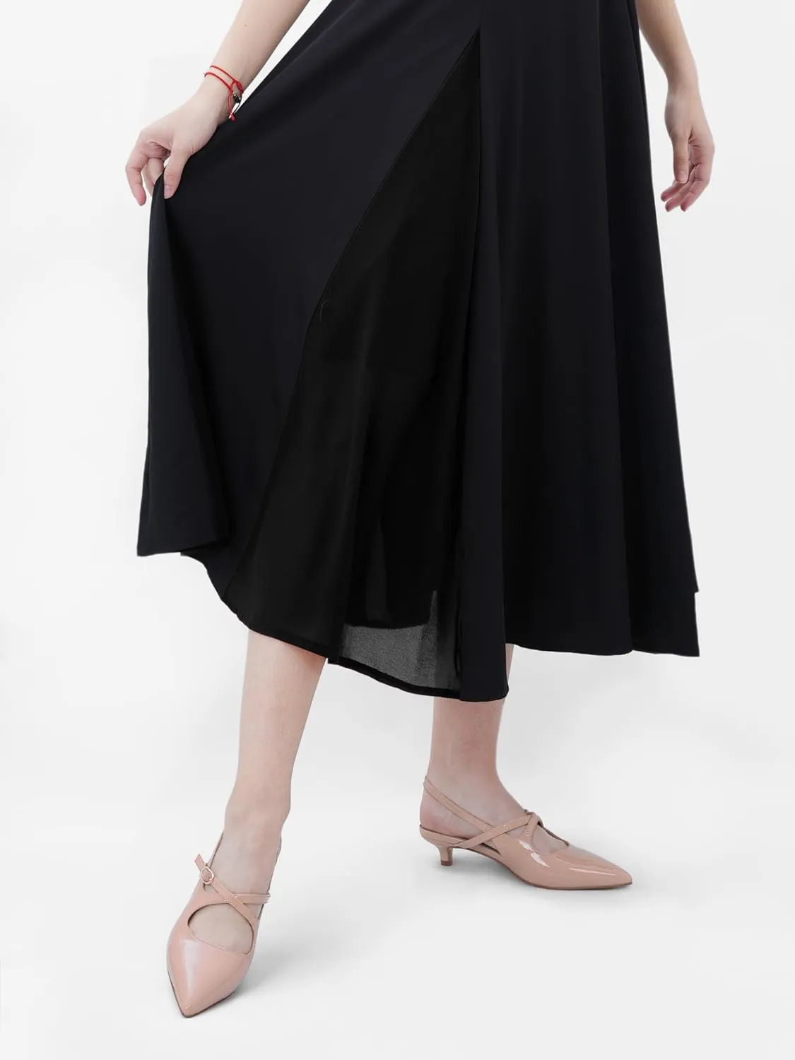 Oh Mispares Pointed Toe Kitten Heels for Women Slingbacks Low Heel Dressy Pumps Patent Leather Closed Toe Cross Strap Slingback Dress Shoes