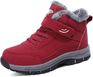 Orthopedic Boots for Women and Men, Ergonomic Winter Boots, Waterproof Work Boots, Non-Slip Trekking Hiking Shoes(Red,5.5)
