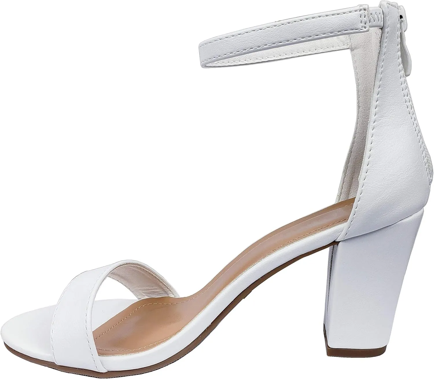 Over the Toe Strap Ankle Wrap Strap Heel Open Toe Medium Heel