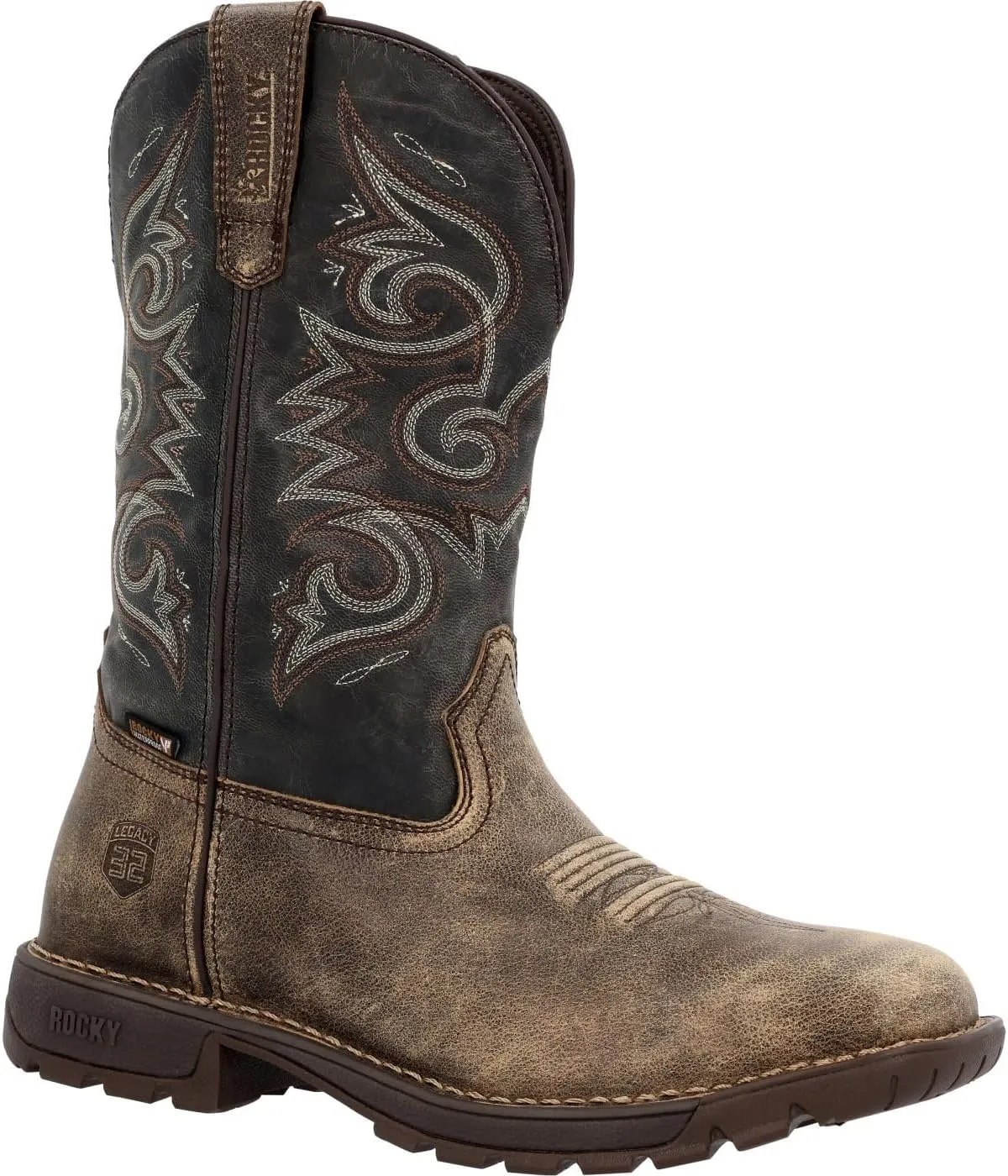 ROCKY Legacy 32 Waterproof Pull-On Boot, Brown, Size 10(W)