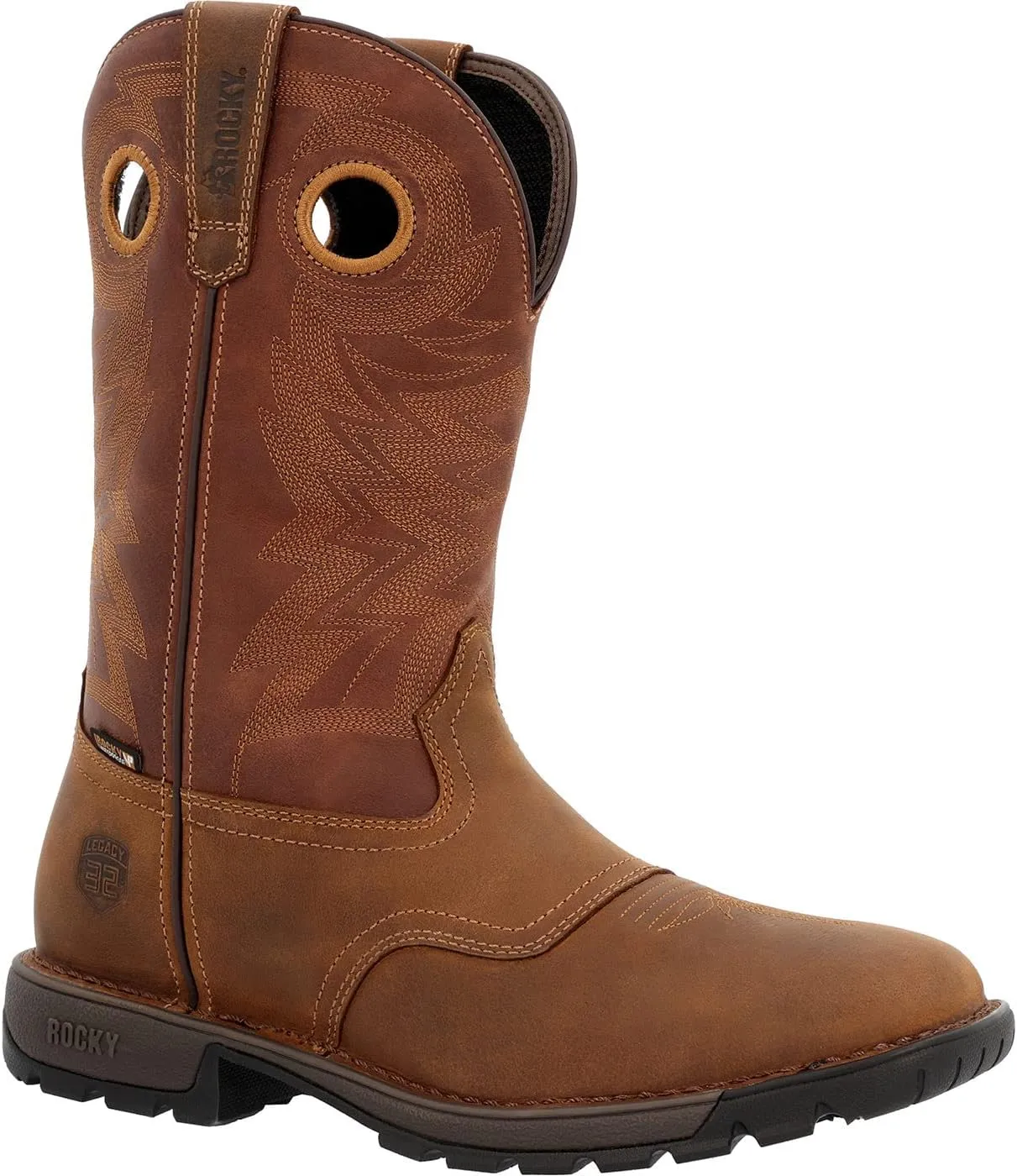 ROCKY Legacy 32 Waterproof Western Boot, Brown, Size 7(W)