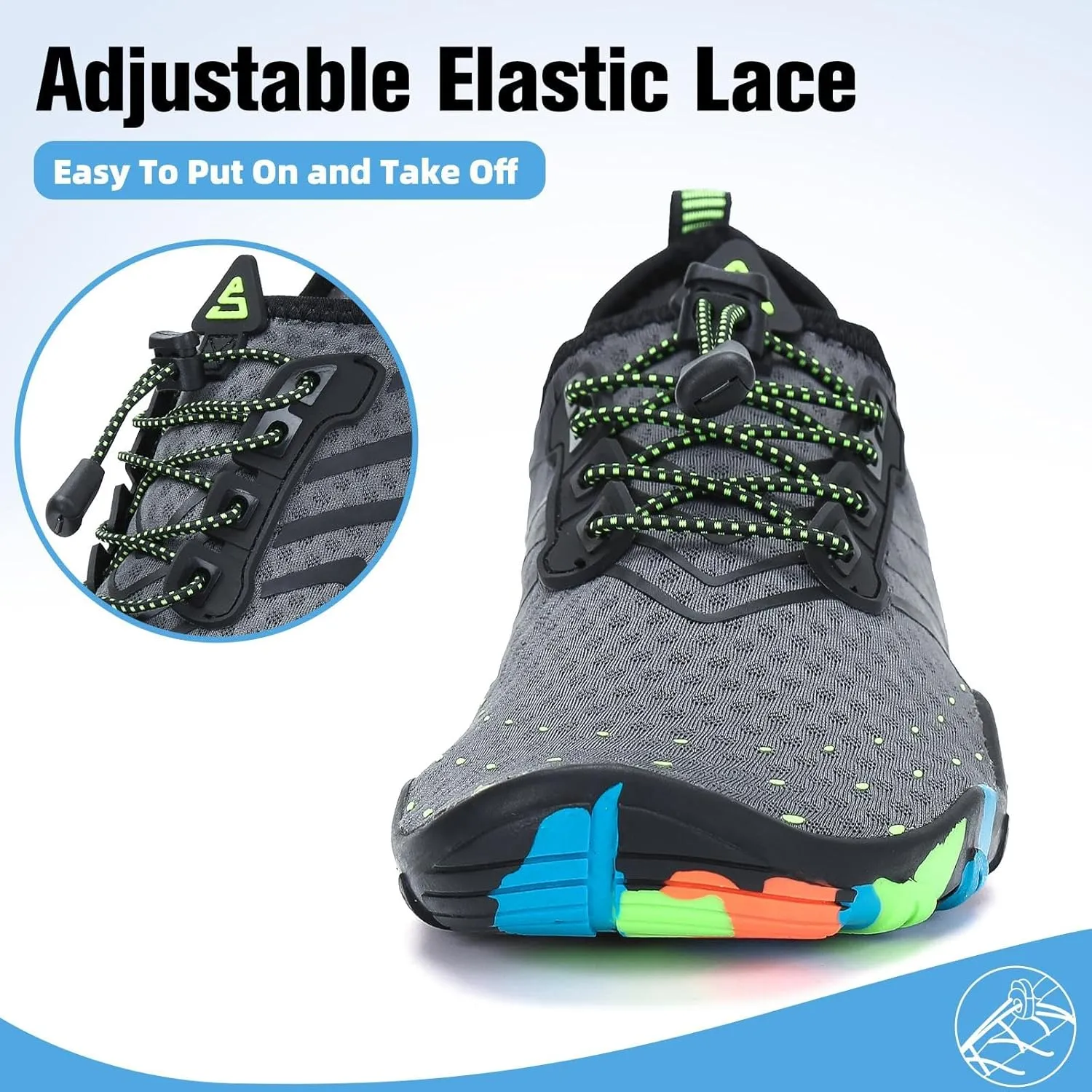 SAGUARO Quick-Dry Water Shoes for Women  Swim Shoes, Beach Shoes, Aqua Shoes with Lightweight, Breathable, Slip-Resistant Design for Pool & Outdoor Use