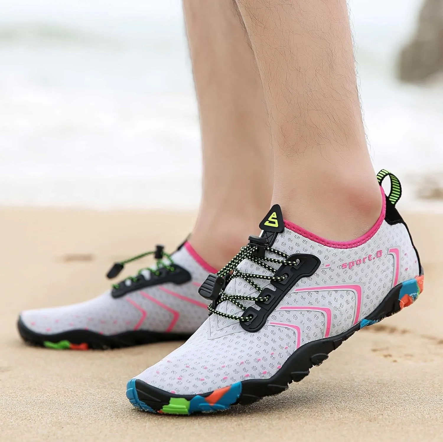 SAGUARO Quick-Dry Water Shoes for Women  Swim Shoes, Beach Shoes, Aqua Shoes with Lightweight, Breathable, Slip-Resistant Design for Pool & Outdoor Use