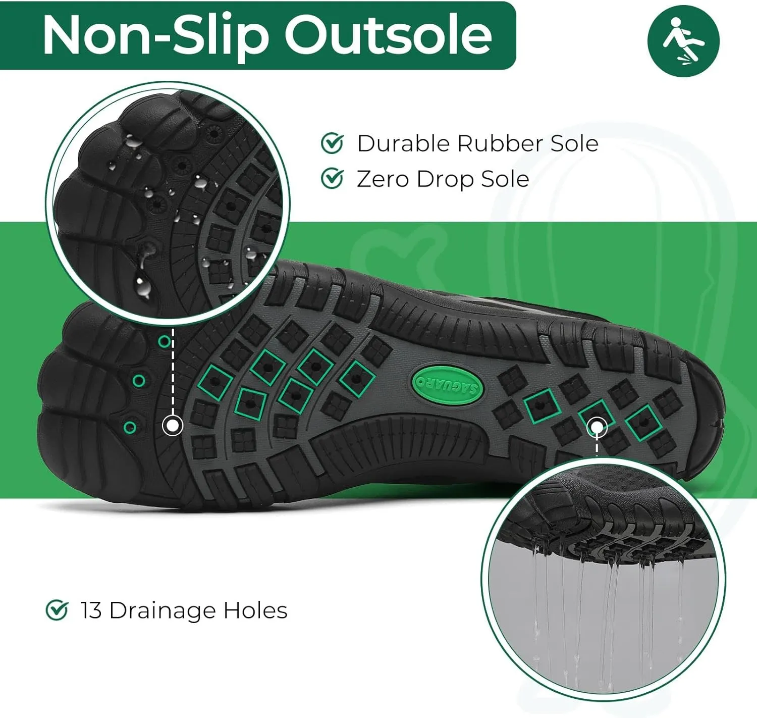SAGUARO Quick-Dry Water Shoes for Women  Wide Toe Box Barefoot Shoes, Lightweight Breathable for Beach, Swimming and Outdoor Activities Size 6-11.5