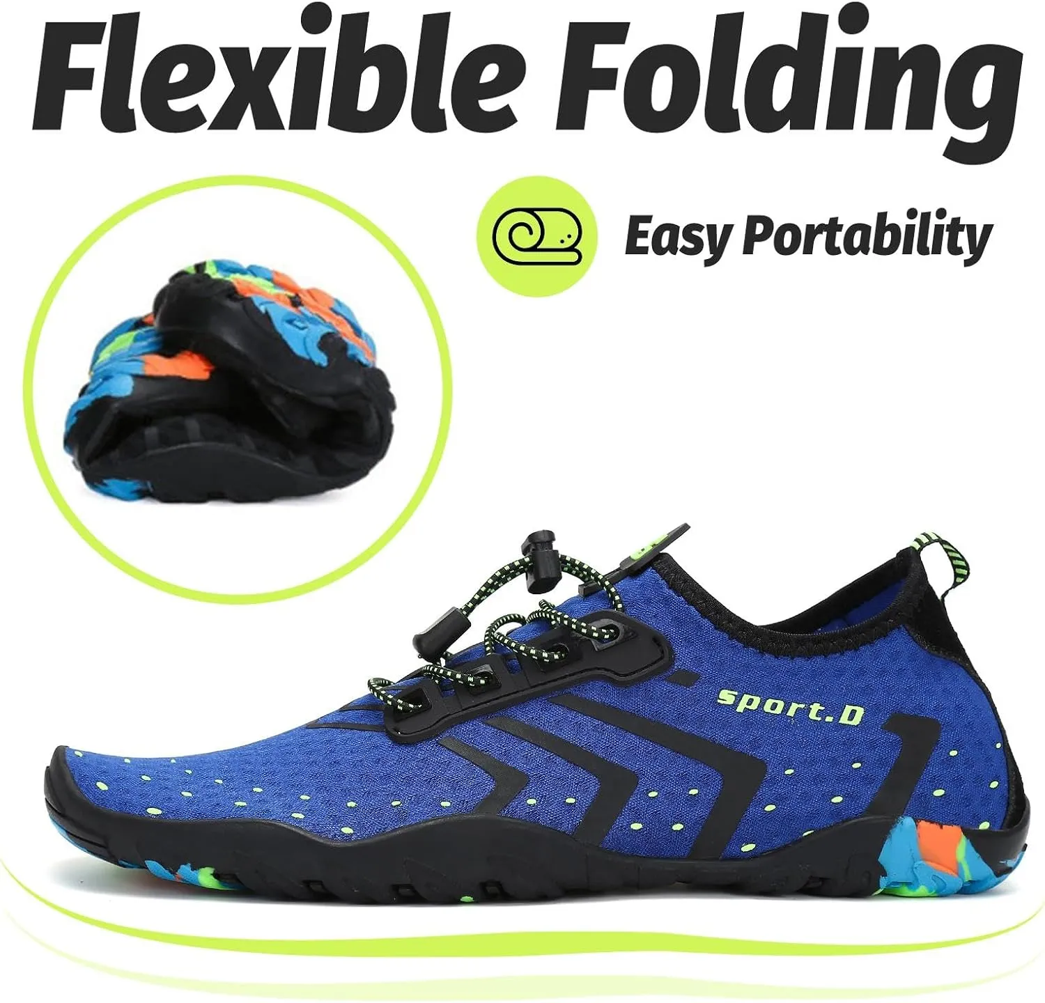 SAGUARO Water Shoes Women  Swim Shoes, Quick-Dry Barefoot Aqua Socks for Beach, Pool, Surfing and Outdoor Activities